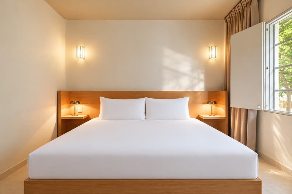 Zacate, room 2A: the bed and the room